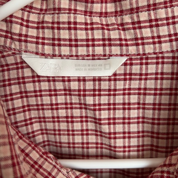 Zara Red Checkered Men's Shirt - Picture 2 of 4